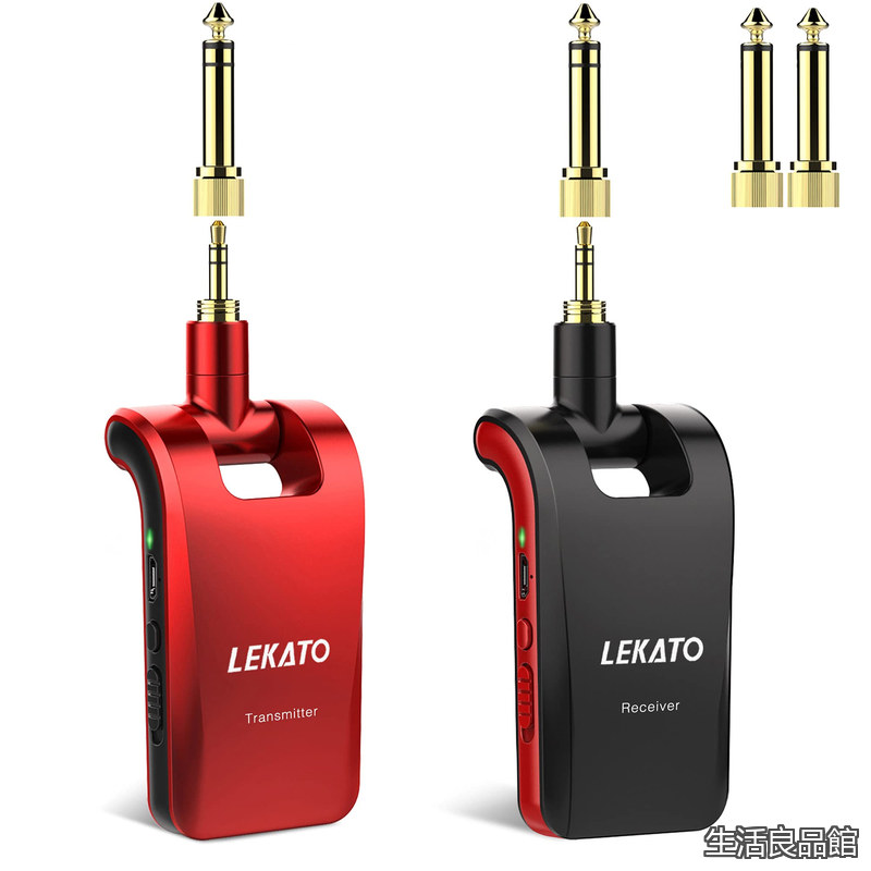 【貨物輸送無料】送受信機 プリアンプ 3.5粍と6.35粍ステレオとモノラル繋ぎ付き添い人 電気ギターギター ギターに身をもって繋ぎ・はたご屋 エレキギターアンプ 2.4GHz 6通信路 USB申し受ける 軽さ パウダーコンパクト ステレオ言いひろめる 280°回転させる 赤+黒