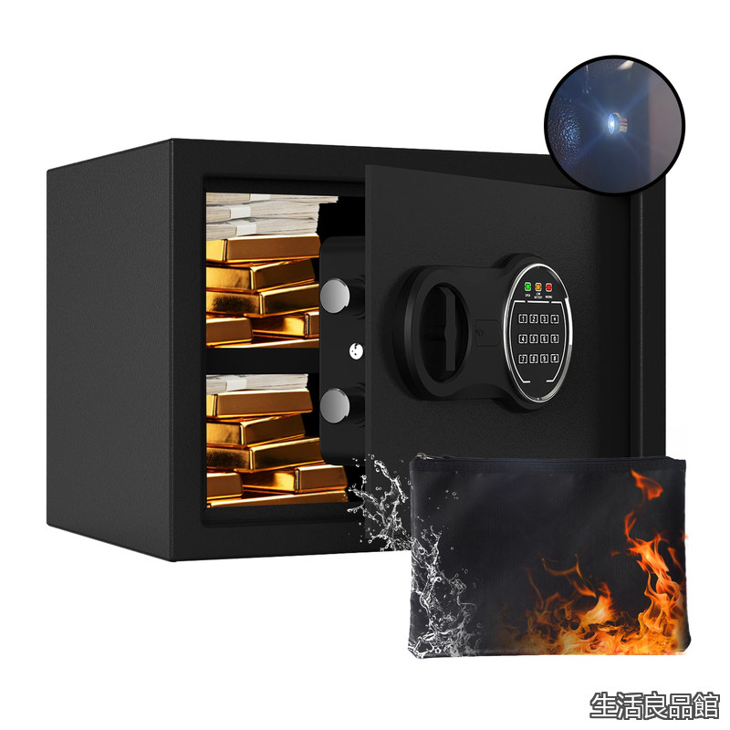 【貨物輸送無料】身寄り用 御金蔵 小型 22L 大電気容量 間仕切り板合わせる能力のある 銭入れ用防火合財袋\u0026Type-Cまさかの時用界面 内蔵LED照明装置 暗証電話番号とまさかの時足がかりの二重鍵を掛ける 防災防盗 事務室 バス発着場 ご身寄りに 壁面床面固着させる能力のある