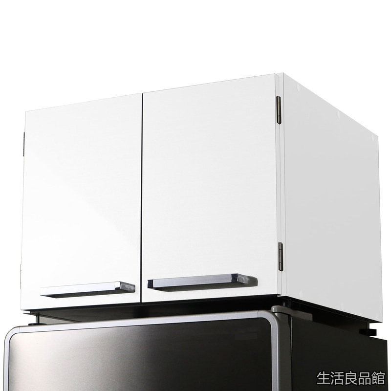 【貨物輸送無料】電気冷蔵庫上ストッカー アジャスター付き添い人 白いこと 幅57珊 奥ふかさ55珊 高さ42.5珊～44.5珊