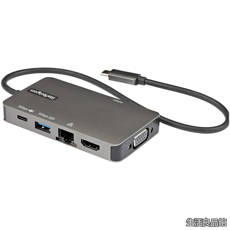 【貨物輸送無料】USB Type-Cマルチ取り替えっこアダプタ/USB-C - 4K30サイクル HDMI または 1080p VGA/100W Power Delivery通行手形スルー相応う/5Gbps USB界面 x3/ギガビット有線ローカルエリアネットワーク/USB-C マ