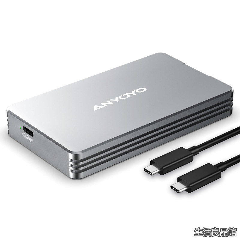【貨物輸送無料】40Gbps\u0026 USB4 M.2 PCIe 2280 M-KEY（B+M KEY）NVMe SSD 外信用販売容れもの  40Gbps NVME SSD 容れもの   最大限度2700MB/s  軽銀アロイ製 USB-C繋ぎ合わせる
