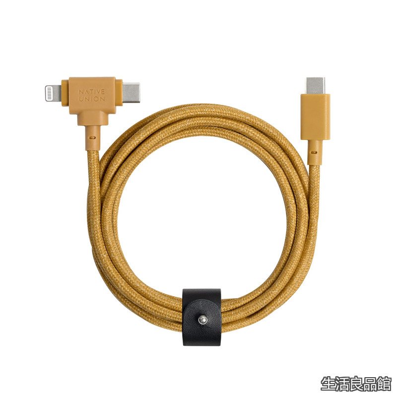【貨物輸送無料】Union（原住民単位労働組合）Belt Cable Duo ? 1.5m 超豪然たる編組ユニバーサル申し受ける有線テレビ ? 生まれ変わり原料品製 ? 2-インチ-1 マルチデバイス MFi公証繋ぎ、Light