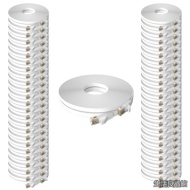 【貨物輸送無料】ローカルエリアネットワーク有線テレビ 2m UTP Cat6 引っ切りない 2m*50本 白いこと「少し包み50本が含まれています」