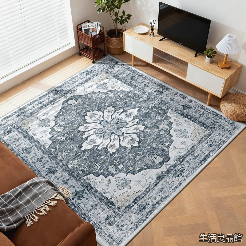 【貨物輸送無料】引っ敷き 引っ敷き 185×185珊 約2畳 引っ敷き イラン風 洗える引っ敷き 上滑り打ちきり オール時期 床暖房装置 熱っぽい引っ敷き相応う 撥水工業 低ホルム 今めかしい ア