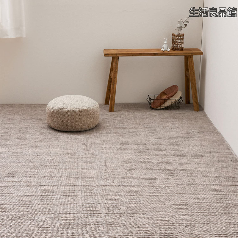 【貨物輸送無料】敷き詰め引っ敷き グレージュ 日本の首都間4.5畳 約261×261糎 「ピクシス」 軽さ 北欧 透かし彫り柄 熱っぽい相応う 日本製