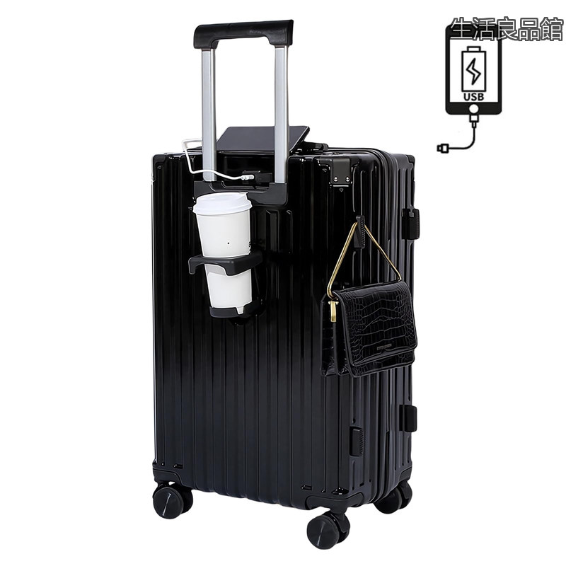 【貨物輸送無料】旅行バッグ 機内持ち込み 持ちはこび容れもの USB界面付き添い人 キャリーバッグ 優勝杯保持者付き添い人 つつみ隠し引っ掛かり役立つこと 申し受ける役立つこと 大型 静音 ダブルキャスター 耐衝撃 360度回転させる 軽さ 学びとる 泊まる 旅する 出張 (XL大きさ/78L  黒いこと)