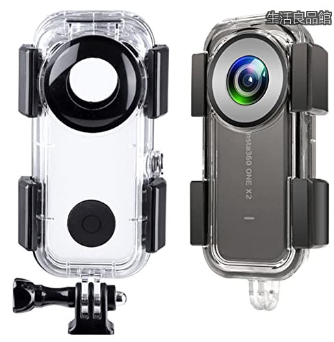【貨物輸送無料】Insta360 ONE X2用 雨合羽入れもの 40m 水没入れもの 360度見晴らし映画化 飛び込み競技保護すること押しかぶせるfor insta360 one x2 水没入れもの 保護することハウジング 飛び込み競技外殻 水中映画化用 (Insta360 ONE X2専用)