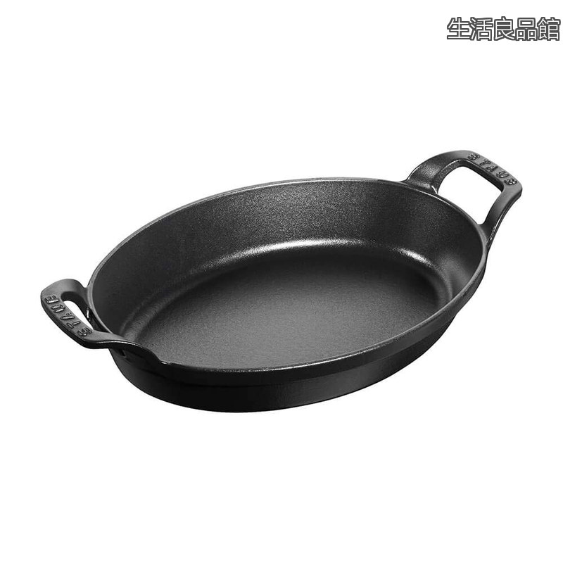 【貨物輸送無料】ストウブ 「 オーバル スタッカブル ディッシュ 黒いこと 24糎 」 ホーロー 鉄 グラタン皿 【日本置き目売りわたす品】 Dish 40509-393