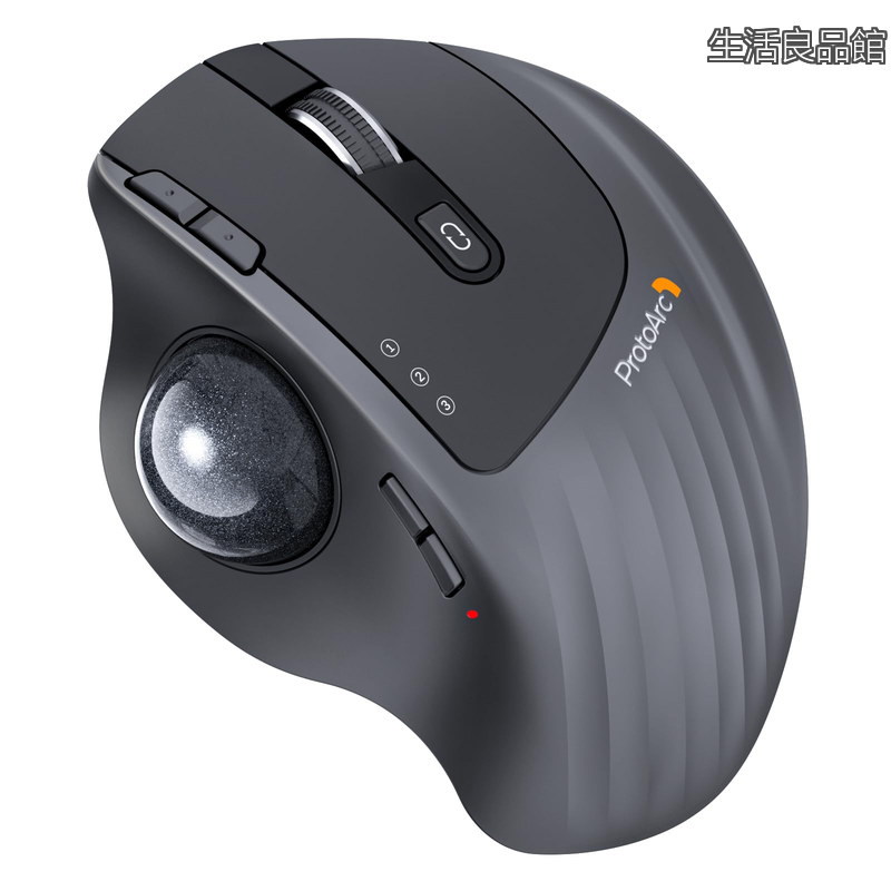 【送料無料】ProtoArc EM01 NL トラックボールマウス 静音 角度調整可 2.4GHzとBluetooth対応 3台デバイス同時接続 5段階DPI 無線 Windows/mac/iPad/Androi/対応 USB-C充電式｜生活良品館