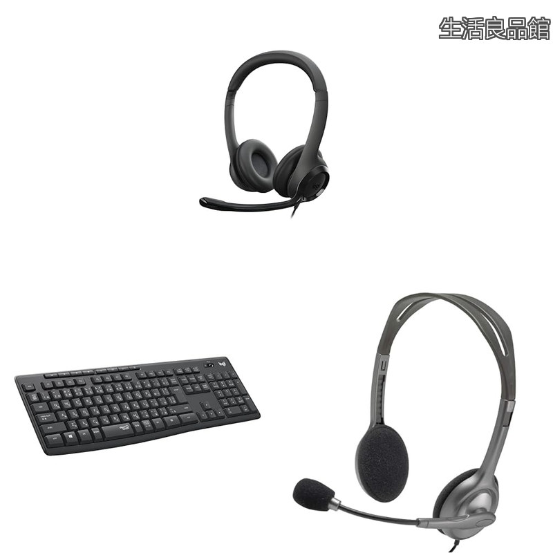 【送料無料】【セット買い】ロジクール ヘッドセット USB ノイズキャンセリング H390r ステレオ コントロール ブラック 国内正規品 2年間メーカー保証 + ワイヤレスキーボード K295GP|生活良品館