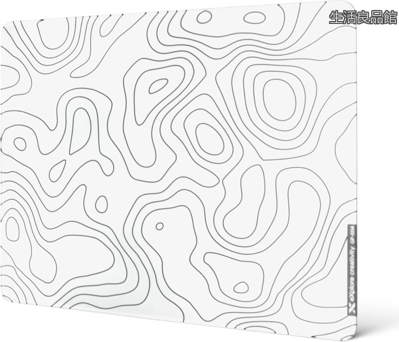 【貨物輸送無料】白いこと地勢ガラスマウスパッド 4.0、ゲーミング用ハードマウスパッド、超坦々たる肌理細か食刻境界線の外側、上滑り打ちきり予防医学軍事基地（410mm×310粍）