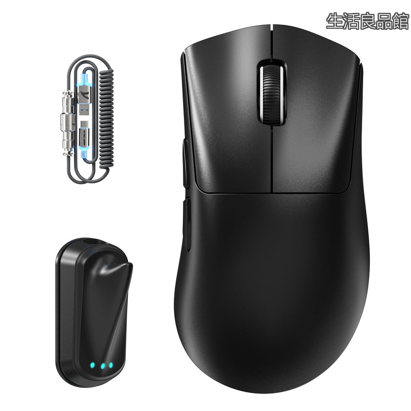 【送料無料】SHARK V8 ゲーミングマウス Nordic54L15 PAW3950MAX センサー 超軽量 59g±3g 42000DPI/50 単位微調整 三接続モード (有線/Bluetooth/2.4G) 双 8K|生活良品館