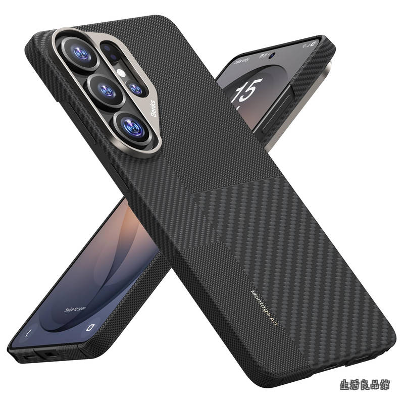 【送料無料】超軽量】BENKS ArmorAir Samsung Galaxy S26 Ultra ケース デュポン ケブラー アラミド繊維 MagSafe対応 カーボン風 極薄 薄型 裸機の手触り カメラ保護 高耐久 放熱 カバー ギャラクシーs26 ultra用スマホケース (Montage黒)|生活良品館
