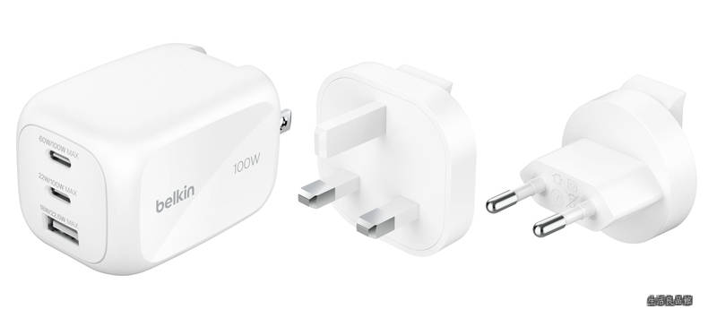 【送料無料】Boost Charge Pro 100W 急速充電器 USB-C PD3.1&times;2 USB-A&times;1 iPhone 16 高速充電 PPS iPad/iPhone/Androidスマホ・タブレット各種対応 旅行や出張に最適 折りたたみ PSE トラベルポーチ付き ホワイト WCH016fqWH-A ※Amazon.co.jp限定 壁紙ダウンロード付き｜生活良品館