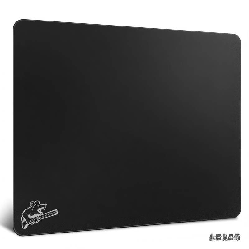 【送料無料】2.0 ガラス製ゲーミングマウスパッド FPS向け 2.6mm極薄 全面シリコンカバー エッチング加工 全新なシューティング体験 (ブラック 300mm*350mm)|生活良品館