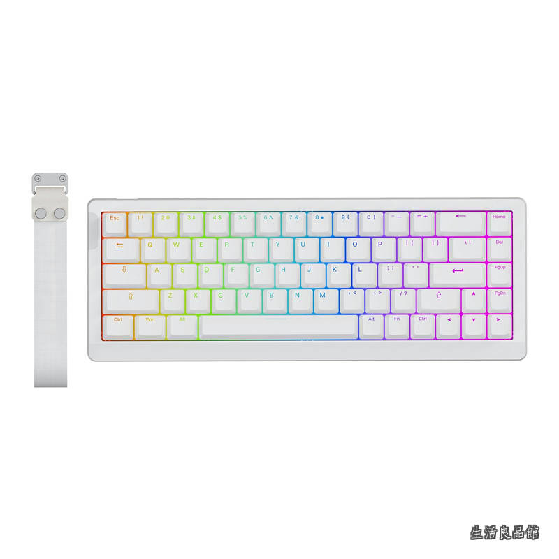 【貨物輸送無料】HE68 Lite 広座敷成り行きマグネットゲーミングキーボード 8000サイクルポーリング割り合い\u0026128K走査割り合い 0.01粍合わせる能力のあるな銃の引き金 0.125粍秒のレイテンシー 5層防音社会システム スナップキー SOCD A-RGB 有線繋ぎ合わせる Mac相応うソフトウエア (White)