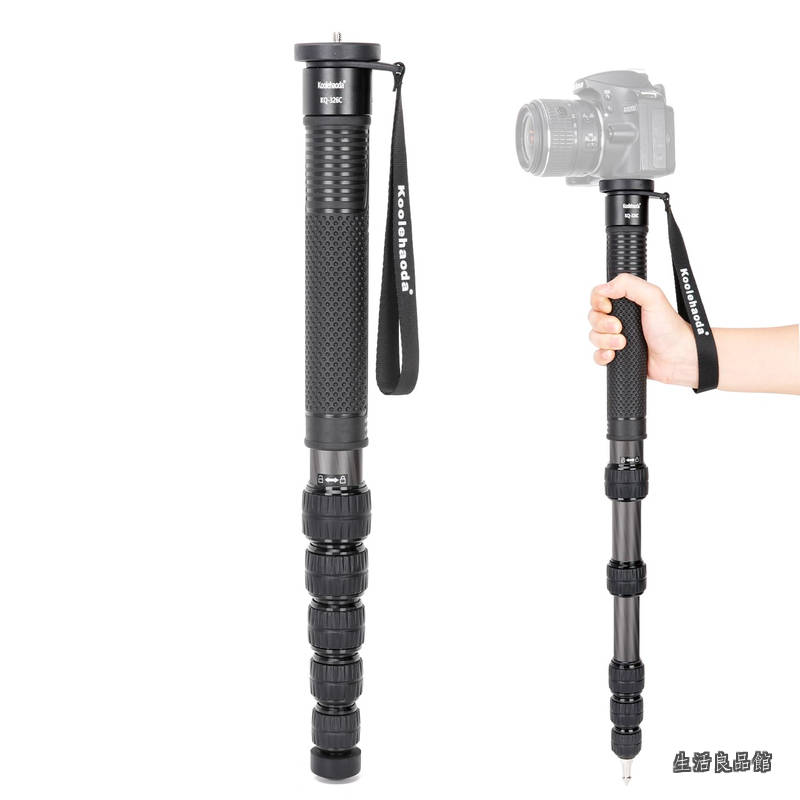 【貨物輸送無料】一脚 写真機用 独立独歩式 炭素衣料繊維製 脚径32粍 6段伸縮 44糎-174糎高さ 軽さパウダーコンパクト 旅する用一脚 1/4\