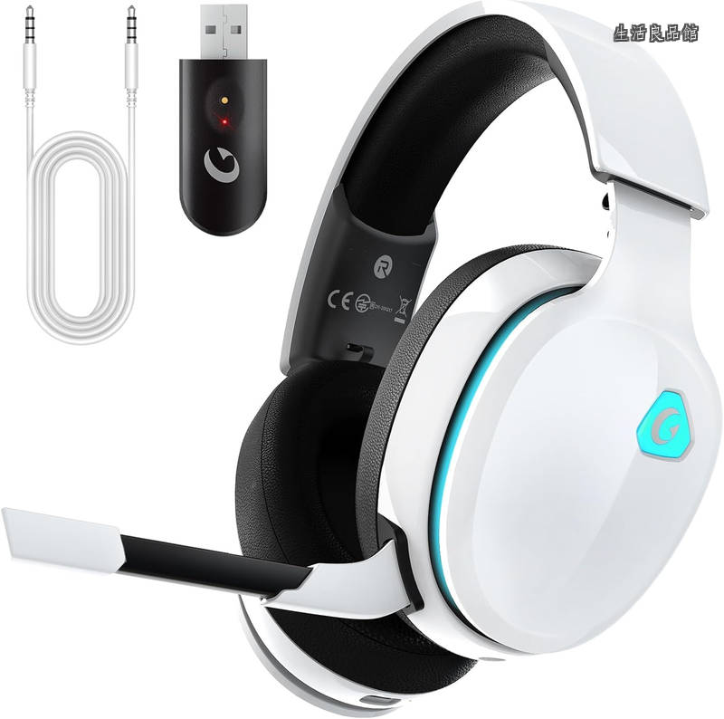 【貨物輸送無料】CT300 ゲーミングヘッドセット 無線電話 2.4G USBアダプタ Bluetooth 5.3 有線 3WAY繋ぎ合わせる なおなお書き5 なおなお書き4 パソコン Switch かっこ良い電話機 Xbox One 相応う 50MM１番ウッド 低引き延ばす 40H生まれ変わり マイクロホン付き添い人 白いこと