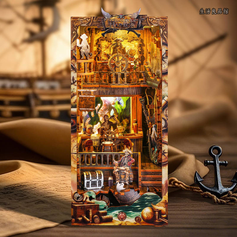 【貨物輸送無料】3D謎あわせ ブックヌック 一揃いの道具 Booknook 木製謎あわせ DIY 細密画 お人形さん棲み家 LED 書物棚入れ ブックエンド 見せびらかす用 手工芸品仕掛ける 未経験者や中学生向け 233パソコン (新現実号)