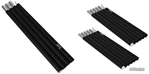 【送料無料】アルミ太さ35mm ハイパームテキポール260cm 大型タープメインポール 収納40cm 軽量ツーリングポール200cm ブラック 2本セット｜生活良品館