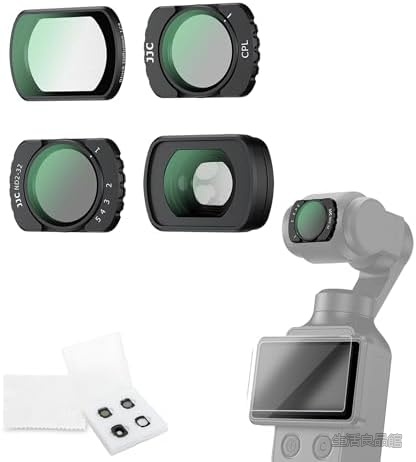 【送料無料】Osmo Pocket 4 / 3用 フィルターセット 広角レンズ CPL ブラックミスト1/4 ND2-ND32 マグネット吸着 反射除去 減光 映画効果 HD光学ガラス 薄型アルミフレーム 高透過率 防水防油帯電防止 液晶保護フィルム 収納ケース付属｜生活良品館