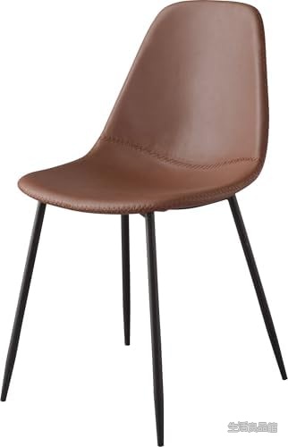 【送料無料】オフィスチェア レトロ デザインチェア 幅43奥行54高さ80座面高45cm スチールフレーム ソフトレザー 耐荷重80kg 3.5kg 軽量 コンパクト おしゃれ ダイニングチェア ワークチェア｜生活良品館
