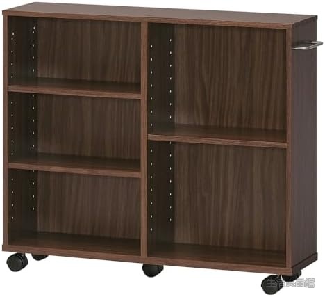 【送料無料】収納ワゴン キッチンカート スリム 幅75cm キャスター付き おしゃれ ラック 調味料収納 おもちゃ収納 本棚 モカブラウン 取っ手付き 耐荷重42kg|生活良品館