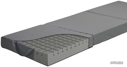 【送料無料】高反発マットレス 三つ折り 80cm&times;180cm 厚さ10cm 3Dセル 体圧分散 折りたたみ 敷き布団 ライトグレー ニットメッシュカバー 通気性 薄型 ショートサイズ プロファイル｜生活良品館