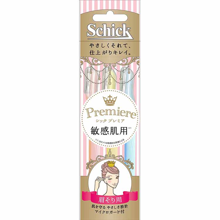 シック Schick プレミア 敏感肌用 まゆ用 Lディスポ 3本入