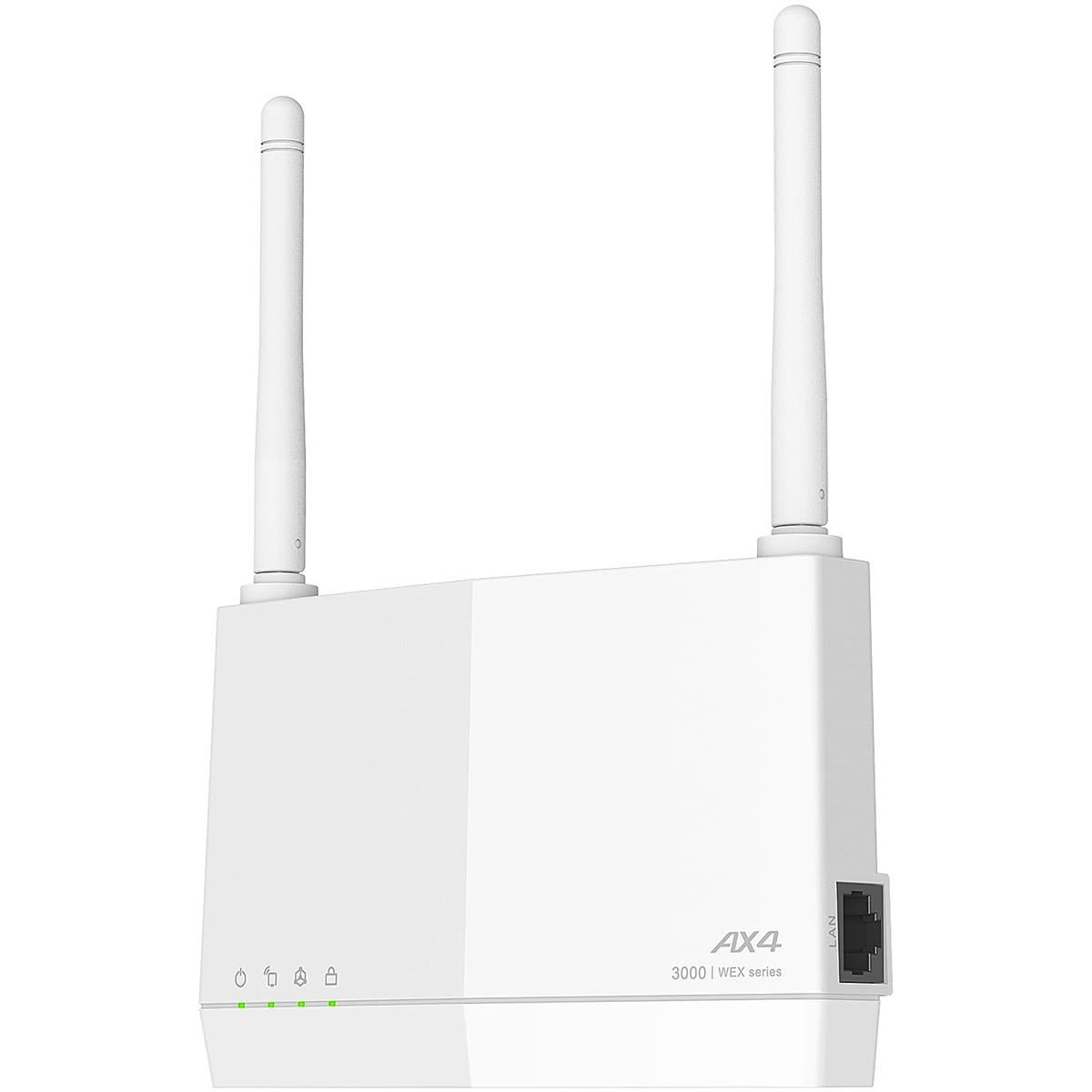 【Amazon.co.jp制限事項】緩衝装置置き目 無線LAN 無線電話ローカルエリアネットワーク 中継ぎ機 Wi-Fi 6 11ax AX3000 2401+573Mbps WPS 広広としたダンス楽隊 メッシュ EasyMesh 差し込み直挿し/取り付け 外後ばらい空中線 日本製造業者 エコ包み WEX-3000AX4EA/N