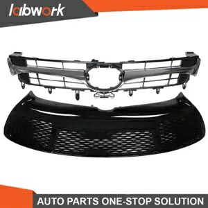 Labwork フロントアッパー&ロワーバンパーグリル 2015-2017 トヨタ カムリ SE クローム Labwork Front Upper&Lower Bumper Grille For 2015-2017 Toyota Camry SE Chrome 【並行輸入品】
