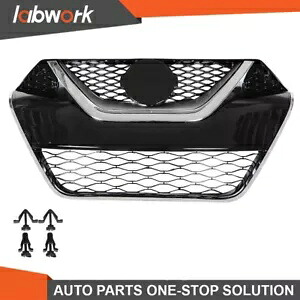Labwork フロントバンパーグリル 日産マキシマ 2016-2017 クロームブラックグリルキット Labwork Front Bumper Grille For NISSAN Maxima 2016-2017 Chrome Black Grill Kit 【並行輸入品】