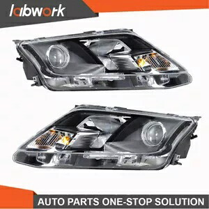 Labwork ヘッドライトアセンブリ 2010-2012 フォード フュージョン ブラック ハウジング ハロゲン RH&LH 用 Labwork Headlight Assembly For 2010-2012 Ford Fusion Black Housing Halogen RH&LH 【並行輸入品】