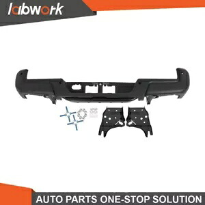 Labwork ブラック リアバンパー 2016-2023 トヨタ タコマ アセンブリ センサー穴付き Labwork Black Rear Bumper For 2016-2023 Toyota Tacoma Assembly W/ Sensor Holes 【並行輸入品】