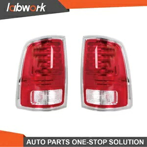Labwork リアテールライト 2013-2018 ダッジラム LED ランプクロームトリム LH + RH Labwork Rear Tail Lights For 2013-2018 Dodge Ram LED Lamp Chrome Trim LH+RH 【並行輸入品】