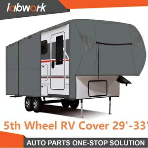 Labwork 4 層防水 5TH ホイール RV キャンピングカー キャンピングカー 収納カバー 29 フィート~33 フィート Labwork 4-Ply Waterproof 5TH Wheel RV Motorhome Camper Storage Cover 29'-33' FT 【並行輸入品】