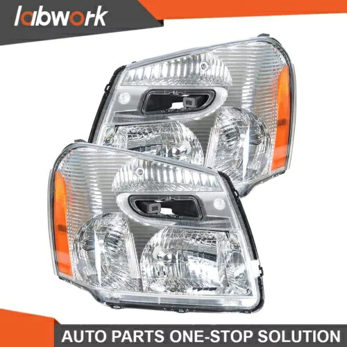 Labwork ヘッドライト 2005-2009 シボレー エクイノックス ハロゲン クローム クリア 右&左 Labwork Headlights For 2005-2009 Chevy Equinox Halogen Chrome Clear Right&Left 【並行輸入品】