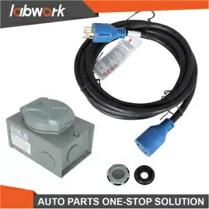 Labwork 30Amp 15FT ジェネレーターインレットボックス延長ケーブルコンボ NEMA L14-30 4 プロング Labwork 30Amp 15FT Generator Inlet Box Extension Cable Combo NEMA L14-30 4Prong 【並行輸入品】