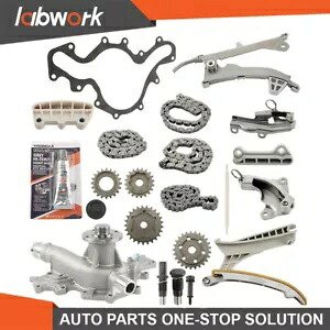 Labwork タイミングチェーンキット ギア + ウォーターポンプ付き フォード マツダ マーキュリー SOHC V6用 Labwork Timing Chain Kit w/ Gears + Water Pump For Ford Mazda Mercury SOHC V6 【並行輸入品】