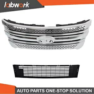 Labwork フロントバンパーアッパーグリルアセンブリ 2011-2015 フォード エクスプローラー クローム Labwork Front Bumper Upper Grille Assembly For 2011-2015 Ford Explorer Chrome 【並行輸入品】