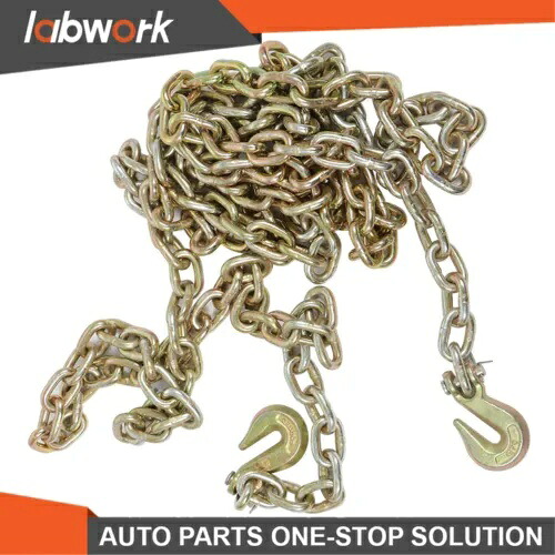 Labwork 2パック 3/8インチX20フィート G70 牽引チェーン タイダウン バインダー チェーン 平台トラック トレーラー Labwork 2Pack 3/8\