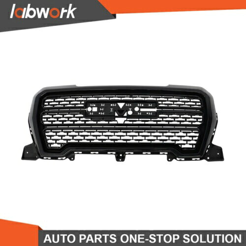 Labwork 2019-2021 GMC シエラ 1500 デナリスタイル フロントアッパーグリル ブラック Labwork For 2019-2021 GMC Sierra 1500 Denali Style Front Upper Grille Black 【並行輸入品】