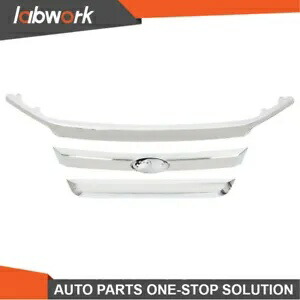 Labwork フロントグリルモールディングトリムクロームキットセット 2010-2012 フォードフュージョン用 Labwork Front Grille Molding Trims Chrome Kit Set For 2010-2012 Ford Fusion 【並行輸入品】