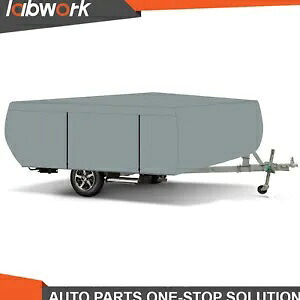 Labwork 防水スノーポップアップ折りたたみキャンピングカー RV カバーフィット 8-10 フィートトレーラー Labwork Waterproof Snow Pop Up Folding Camper RV Cover Fit 8-10 FT Trailers 【並行輸入品】