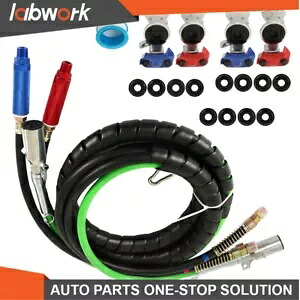 Labwork 12フィート 3-in-1 ラップセット エアラインホースアセンブリ セミトラクタートラック用 Labwork 12Ft 3-in-1 Wrap Set Air Line Hose Assemblies For Semi Tractor Truck 【並行輸入品】