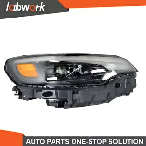 Labwork ヘッドライト 2019-2022 ジープチェロキー LED バラスト右ブラックハウジング付き Labwork Headlight For 2019-2022 Jeep Cherokee LED w/ Ballast Right Black Housing 【並行輸入品】