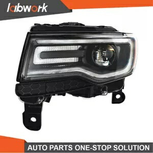 Labwork ヘッドライト 2014-15 ジープ グランドチェロキー SRT HID ブラック ドライバー左側 Labwork Headlight For 2014-15 Jeep Grand Cherokee SRT HID Black Driver Left Side 【並行輸入品】
