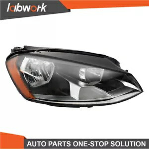 Labwork ヘッドライト 2015-2017 フォルクスワーゲン ゴルフ MK7 ハロゲン右クリアレンズ RH Labwork Headlight For 2015-2017 Volkswagen Golf MK7 Halogen Right Clear Lens RH 【並行輸入品】
