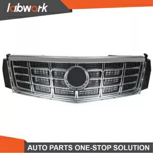 Labwork フロントバンパーアッパーグリル 2013-2015 キャデラック XTS センター クローム＆ブラック Labwork Front Bumper Upper Grill For 2013-2015 Cadillac XTS Center Chrome＆Black 【並行輸入品】