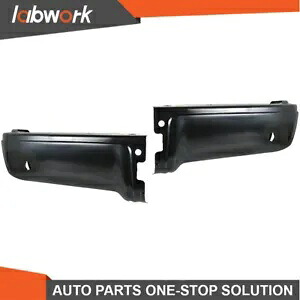 Labwork スチール リアバンパーエンド 2009-2014 フォード F150 ブラック 左&右 下塗り済み Labwork Steel Rear Bumper Ends For 2009-2014 Ford F150 Black Left & Right Primed 【並行輸入品】